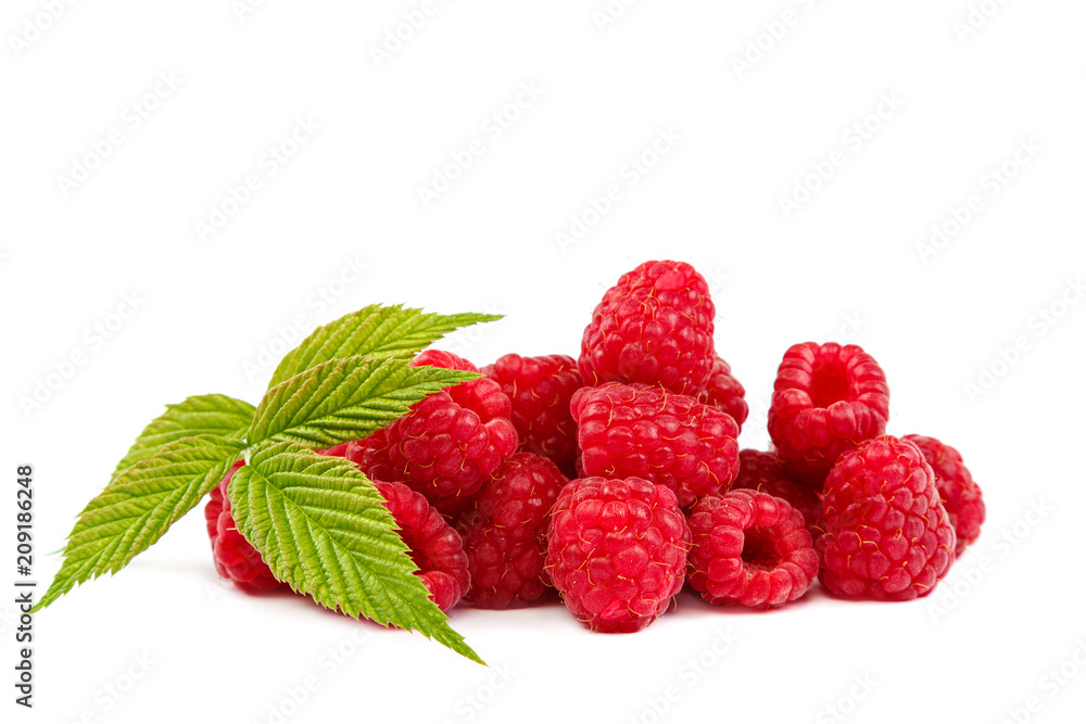 Fruits raspberries isolated on a white background Fruits raspberries isolated on a white background