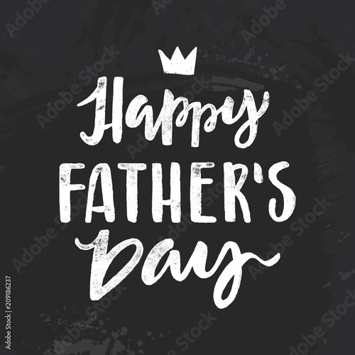 Happy fathers day handwritten lettering