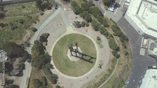 South San Francisco Windmill Aerial Drone Flight California Wind Chime Art Industrial photo