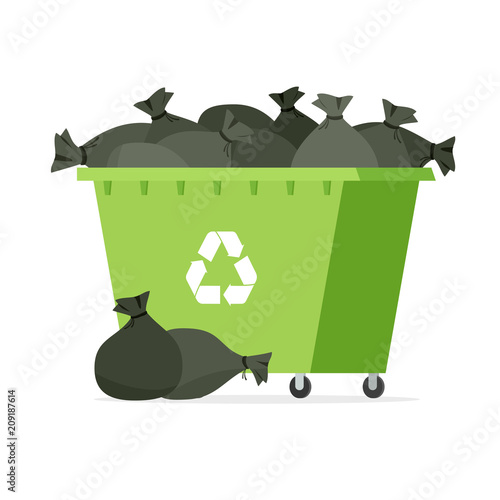 Overflowing Garbage Bin
