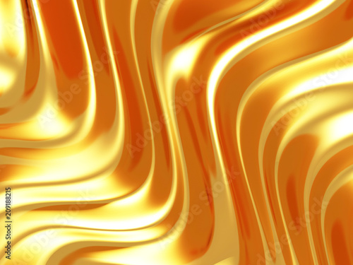 Glossy golden elegant wave lines background