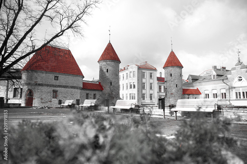 Guard towers of Viru Gate in Tallinn
