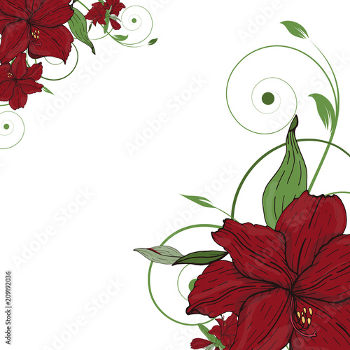 Vector flower invitation, save the date card 