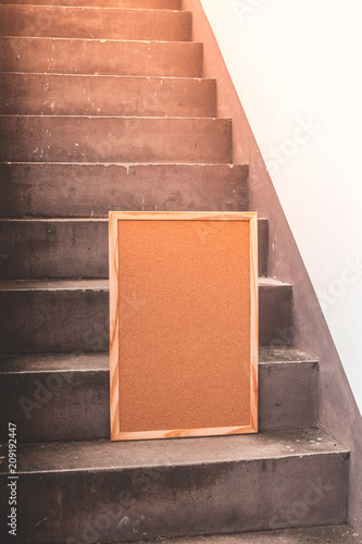 Wood frame on up the stairs