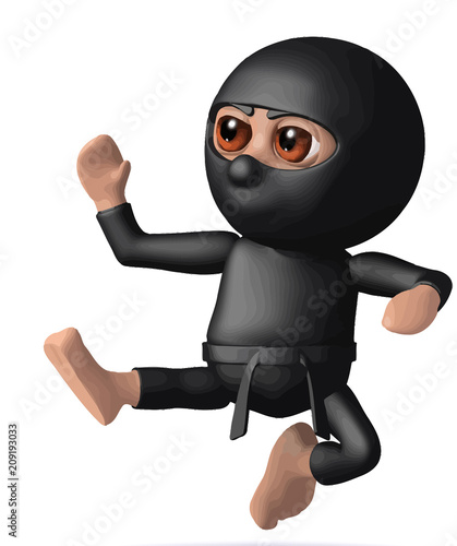 Vector 3d Ninja kick