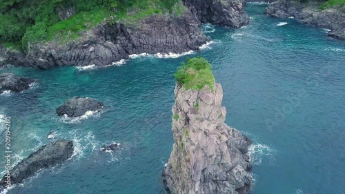 Wallpaper Mural Aerial Veiw of Oedolgae Rock at Jeju Island, South Korea Torontodigital.ca