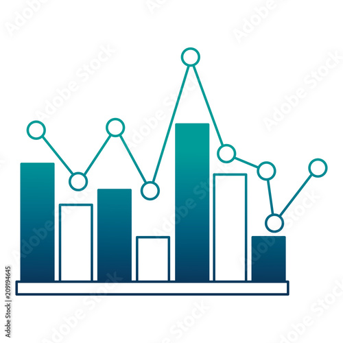 statistical graphics isolated icon vector illustration design