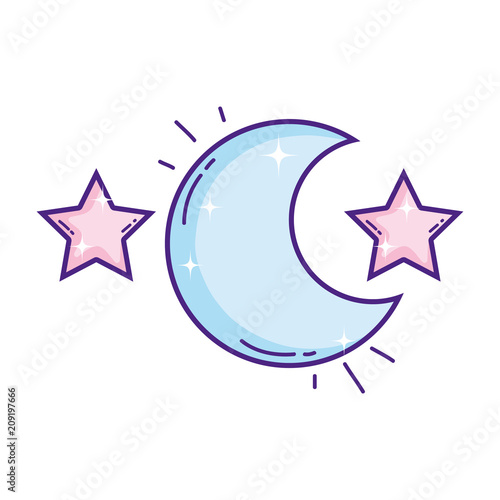 moon sky with stars astronomy space