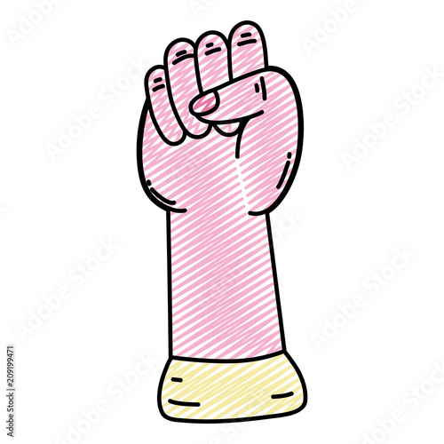 doodle opposition hand protest revolution demostration