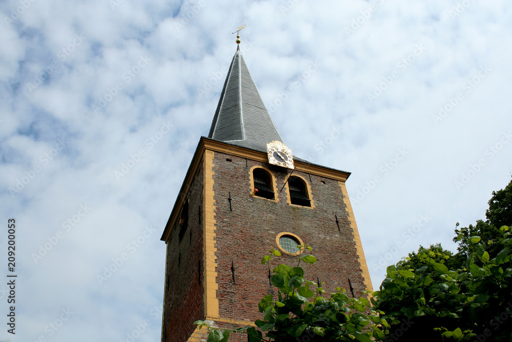 Fototapeta premium Historic Tower church i(torenkerk)n Winsum