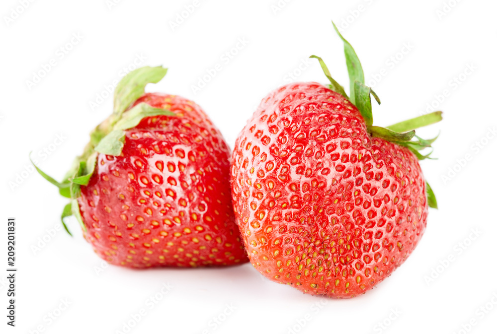 Fresh red strawberry isolated on white background. Summer berries. The concept of healthy eating. Fresh red strawberry isolated on white background. Summer berries. The concept of healthy eating.