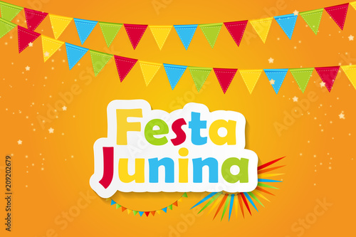 Festa Junina Background Vector Illustration
