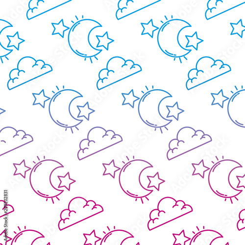 degraded line moon sky with stars and cloud background
