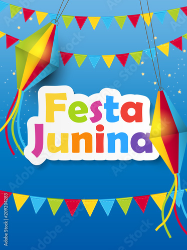 Festa Junina Background Vector Illustration