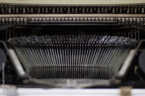 Detail of a vintage typewriter