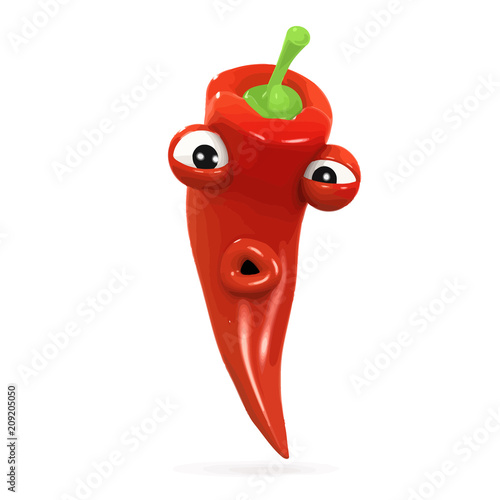 Vector 3d Eye watering chilli pepper