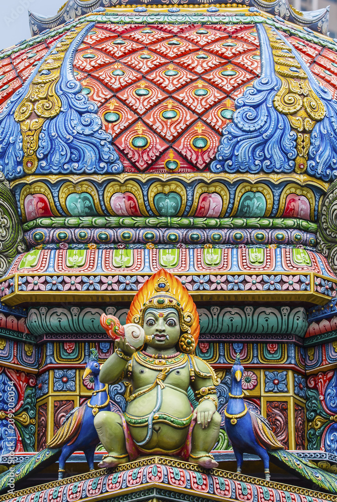 Exterior decoration of Sri Mahamariamman Temple, Bangkok, Thailand