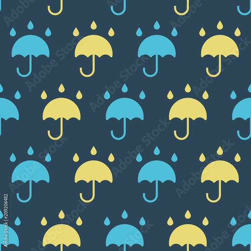 Pattern with rain umbrella