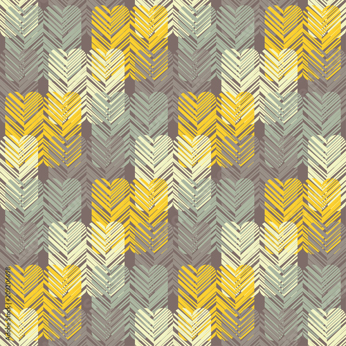 Ethnic boho seamless pattern. Hand hatching. Traditional ornament. Geometric background. Folk motif. Textile rapport.