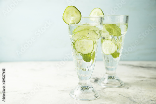 Lime and cucumber lemonade