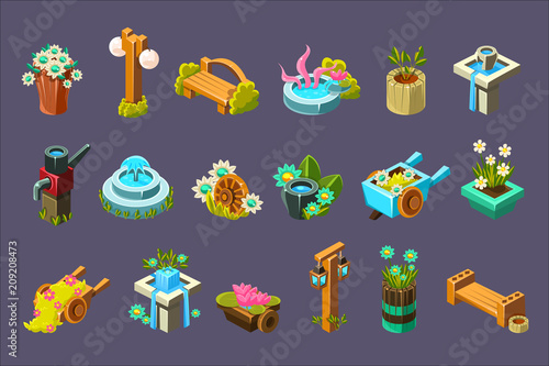 Video Game Garden Design Collection Of Elements