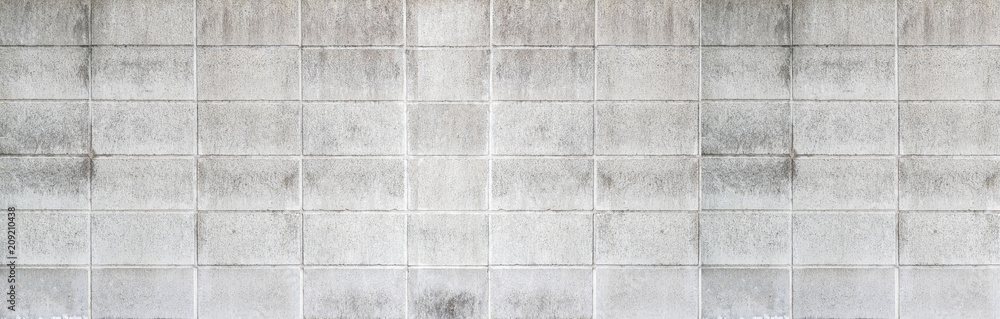 Obraz premium Panorama of Cement block wall pattern and background