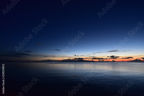 Beautiful sunset of beach 