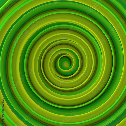 Bright green twisted spiral...