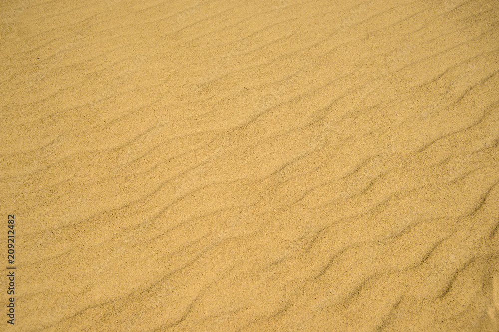 Sand of a beach with wave patterns