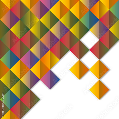 graphic pattern with colored squares