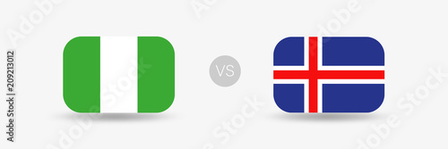 Nigeria VS Island - Flaggen