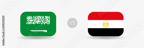 Saudi Arabien VS Ägypten - Flaggen