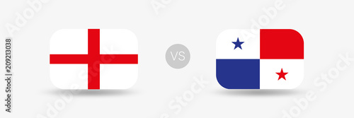 England VS Panama - Flaggen