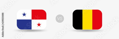 Panama VS Belgien - Flaggen