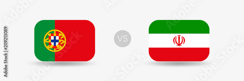 Portugal VS Iran - Flaggen