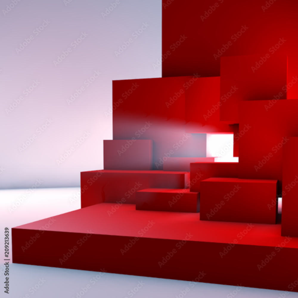 Abstract background with overlapping geometric cubes Abstract background with overlapping geometric cubes