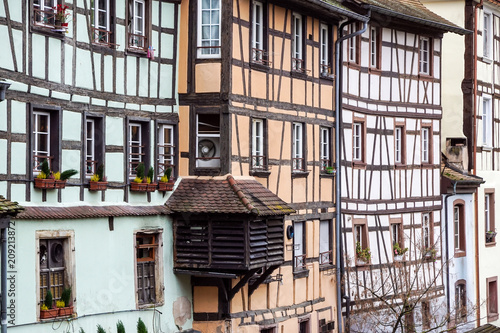 Wallpaper Mural Traditional half-timbered houses on picturesque canals in La Petite France in the medieval fairytale town of Strasbourg, UNESCO World Heritage Site, Alsace, France. Torontodigital.ca