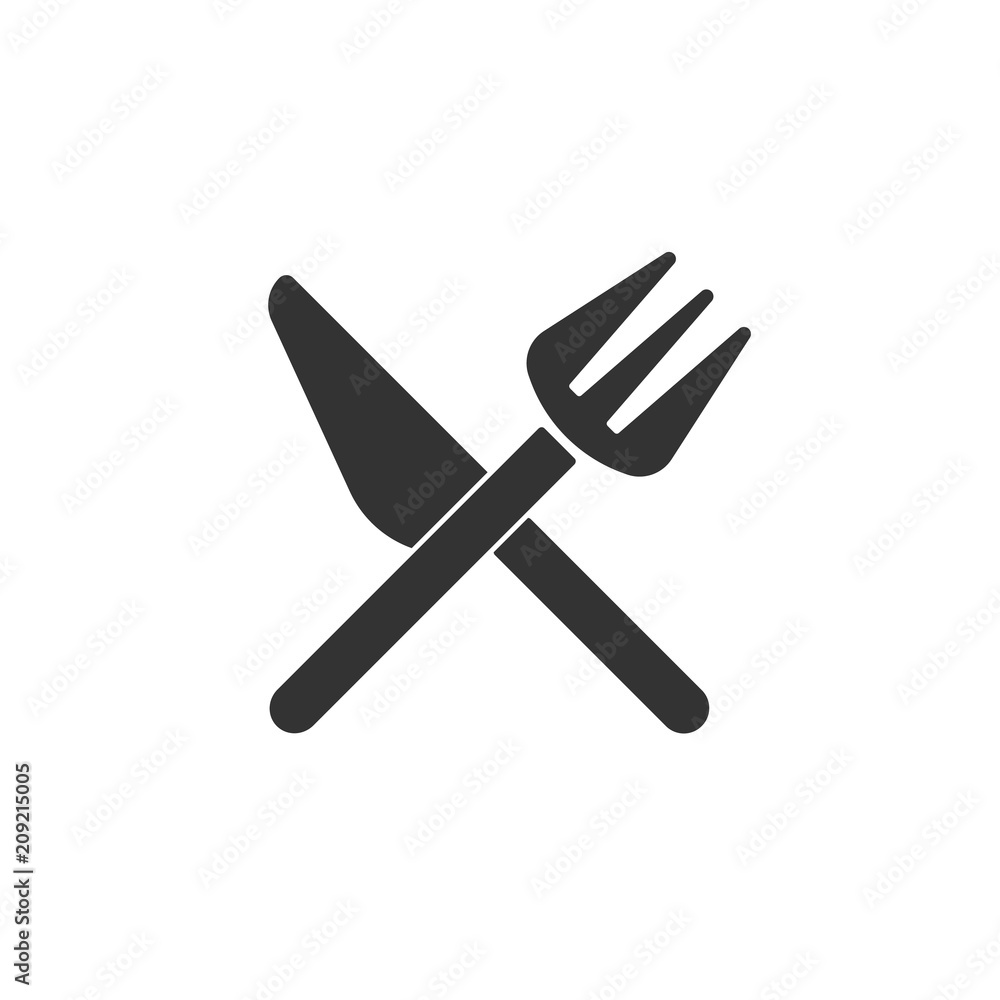Fork and Knife icon vector, solid illustration, pictogram isolated on white background Fork and Knife icon vector, solid illustration, pictogram isolated on white background