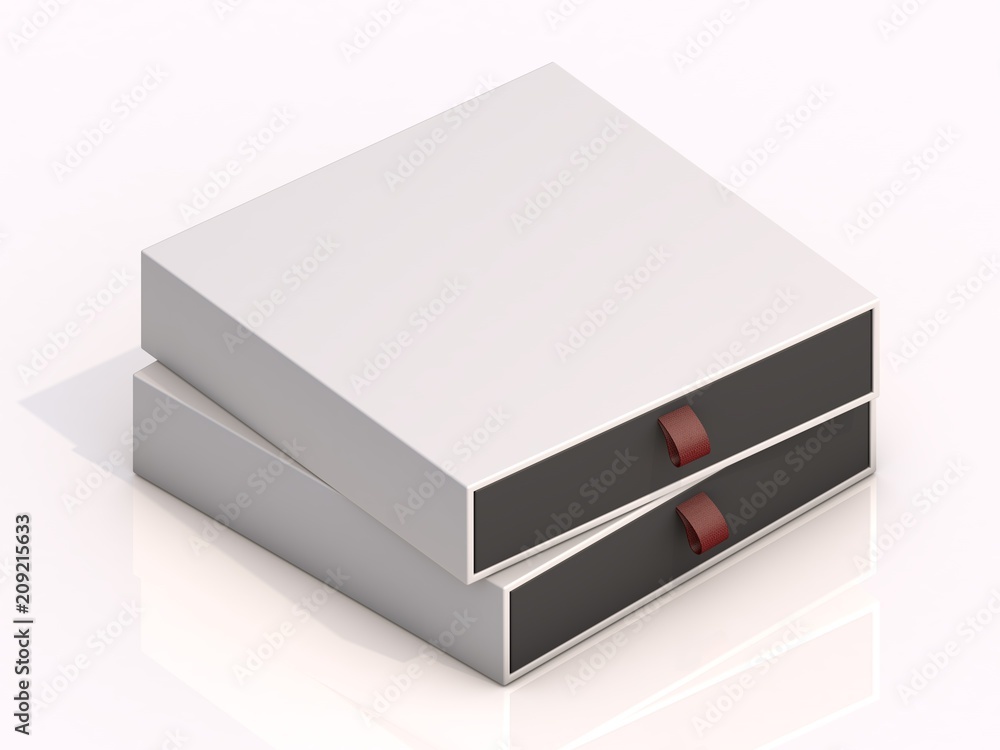 3d rendering blank boxes isolated on white background 3d rendering blank boxes isolated on white background