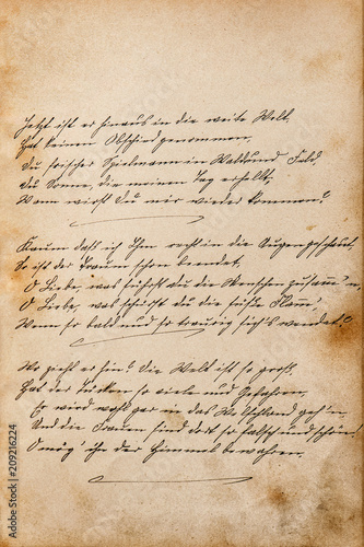 Fotografie Undefined handwritten text Vintage texture paper