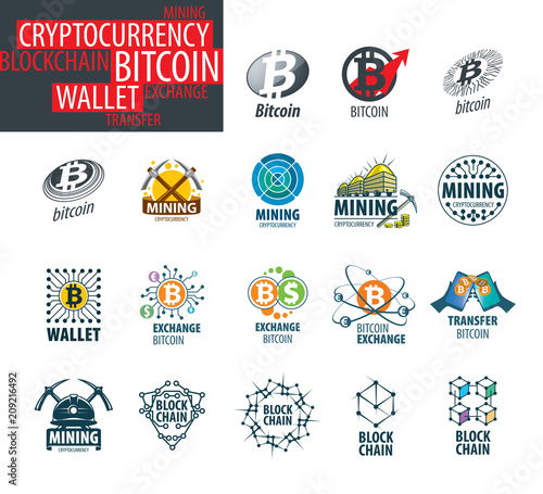 vector icon set for cryptography