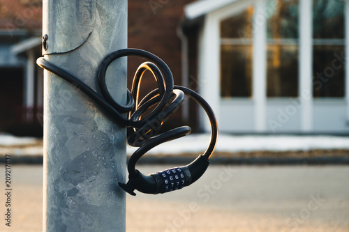 Plakat Code Lock on Light Post