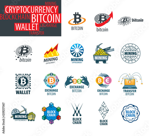 vector icon set for cryptography
