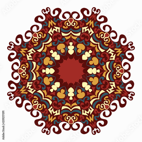 ethnic tribal ornament on white background qualitative vector illustration for your design