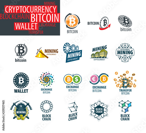 vector icon set for cryptography