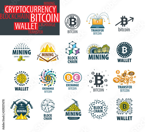 vector icon set for cryptography