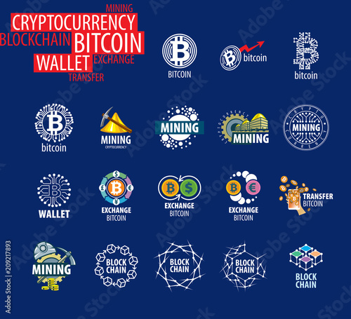 vector icon set for cryptography