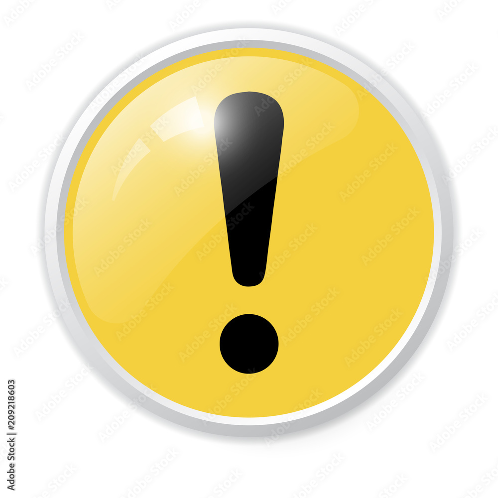 Realistic Circle ButtonHarmful Symbol, Warning sign, Vector illustration, EPS10.