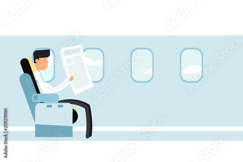 First class plane seat.