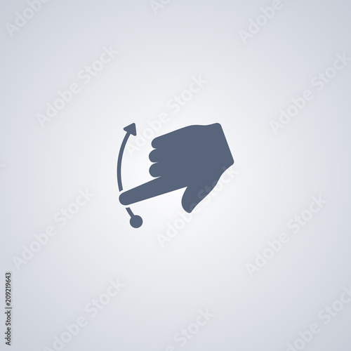 Gesture flipping up vector icon